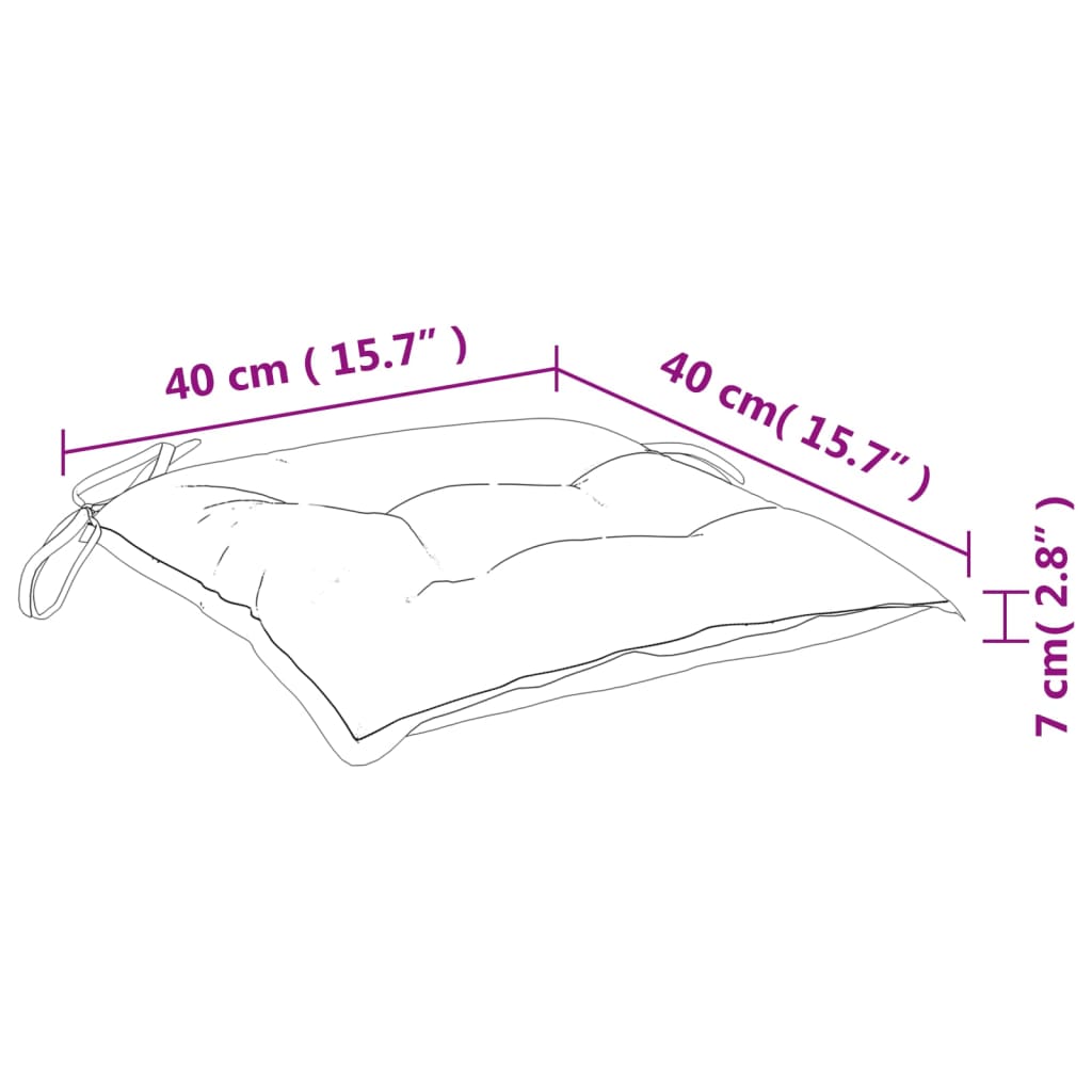 vidaXL Stuhlkissen 4 Stk. Weinrot 40x40x7 cm Oxford-Gewebe