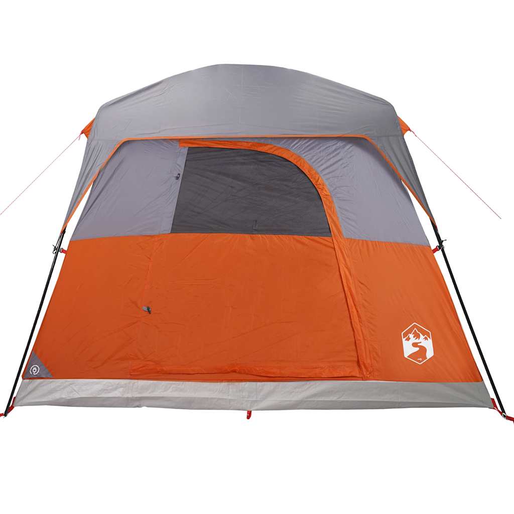 vidaXL Campingzelt 4 Personen Orange Wasserdicht