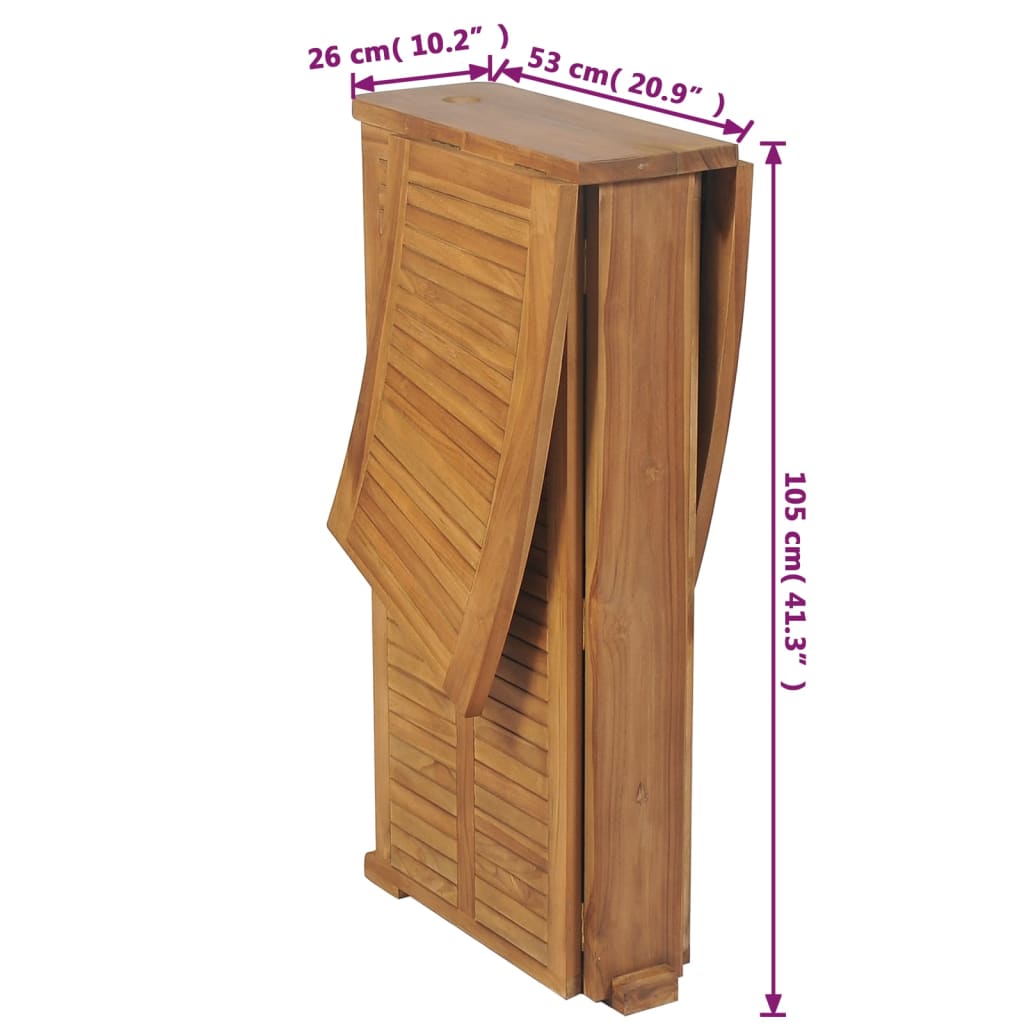 vidaXL Klappbarer Bartisch 155x53x105 cm Teak Massiv