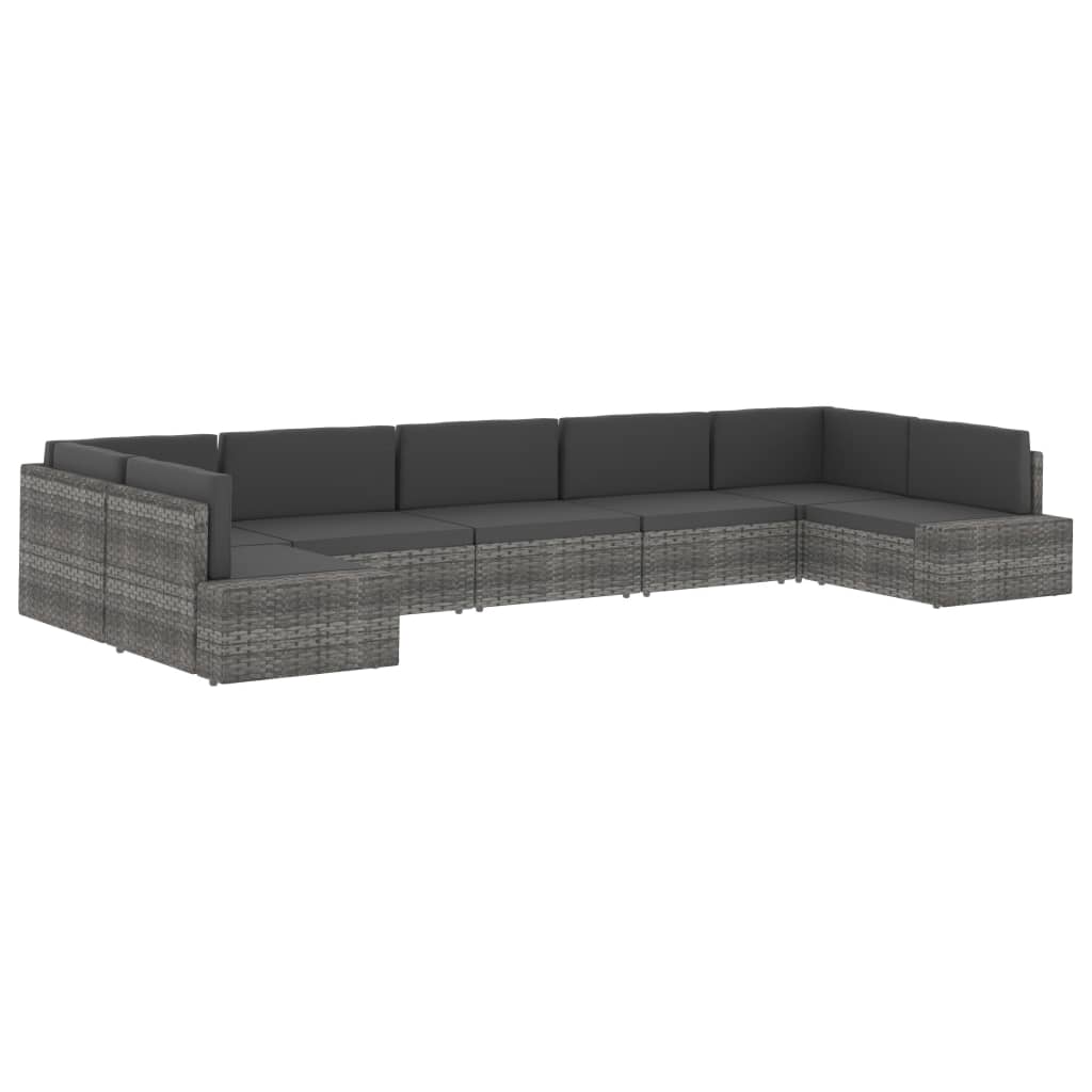 vidaXL Modulares Mittelsofa Poly Rattan Braun