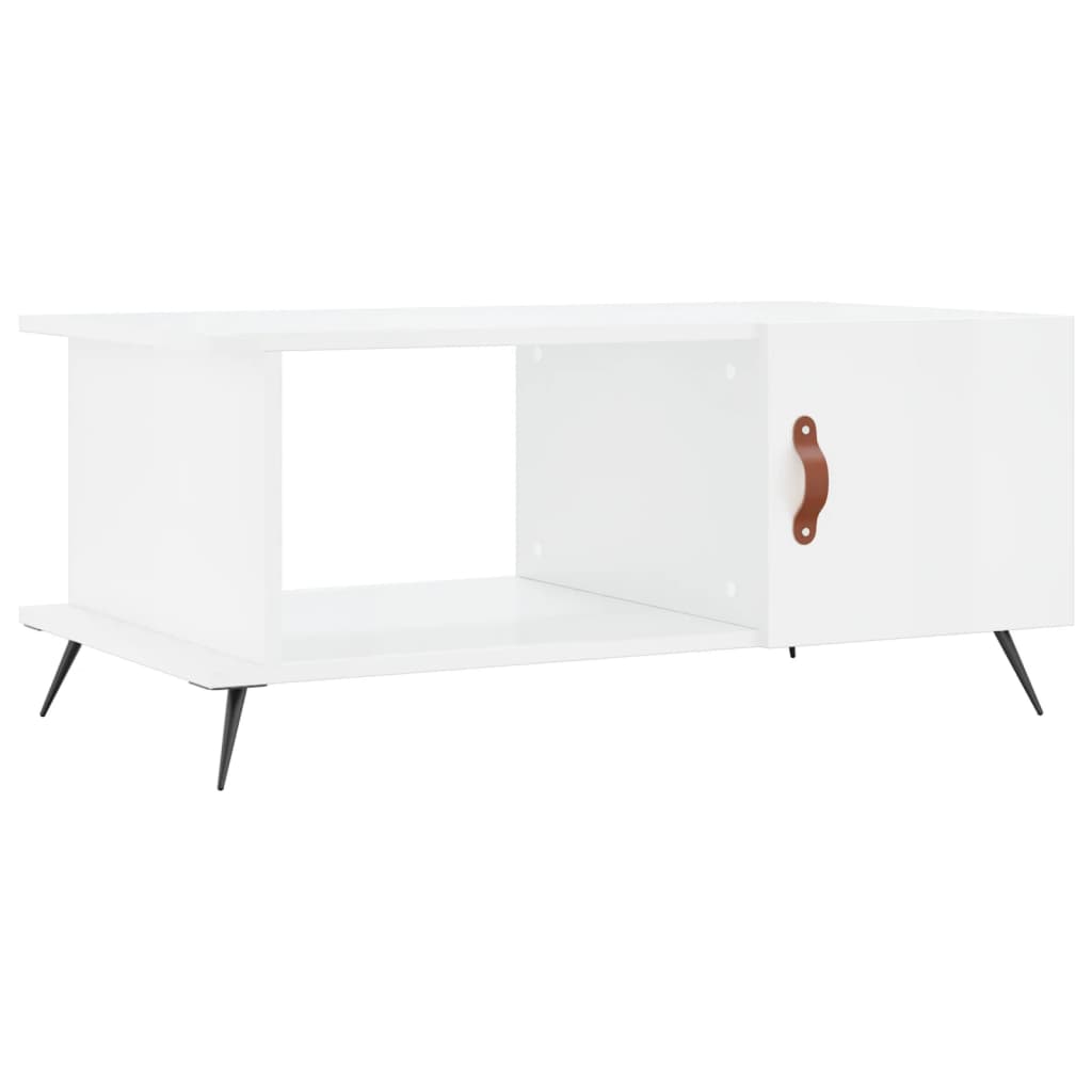 vidaXL Couchtisch Hochglanz-Weiß 90x50x40 cm Holzwerkstoff