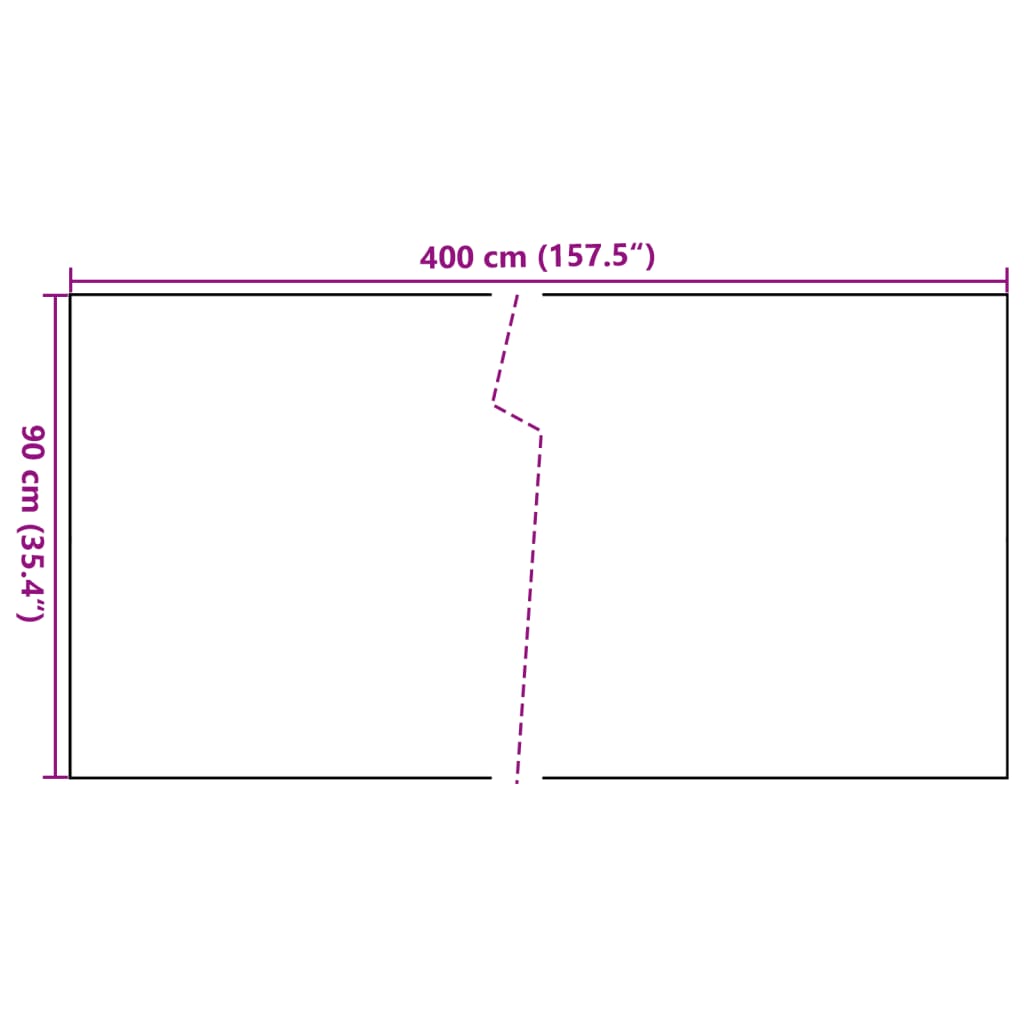 vidaXL Balkon-Sichtschutz Braun und Schwarz 400x90 cm Poly Rattan