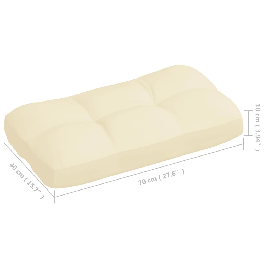 vidaXL Palettensofa-Auflagen 7 Stk. Creme