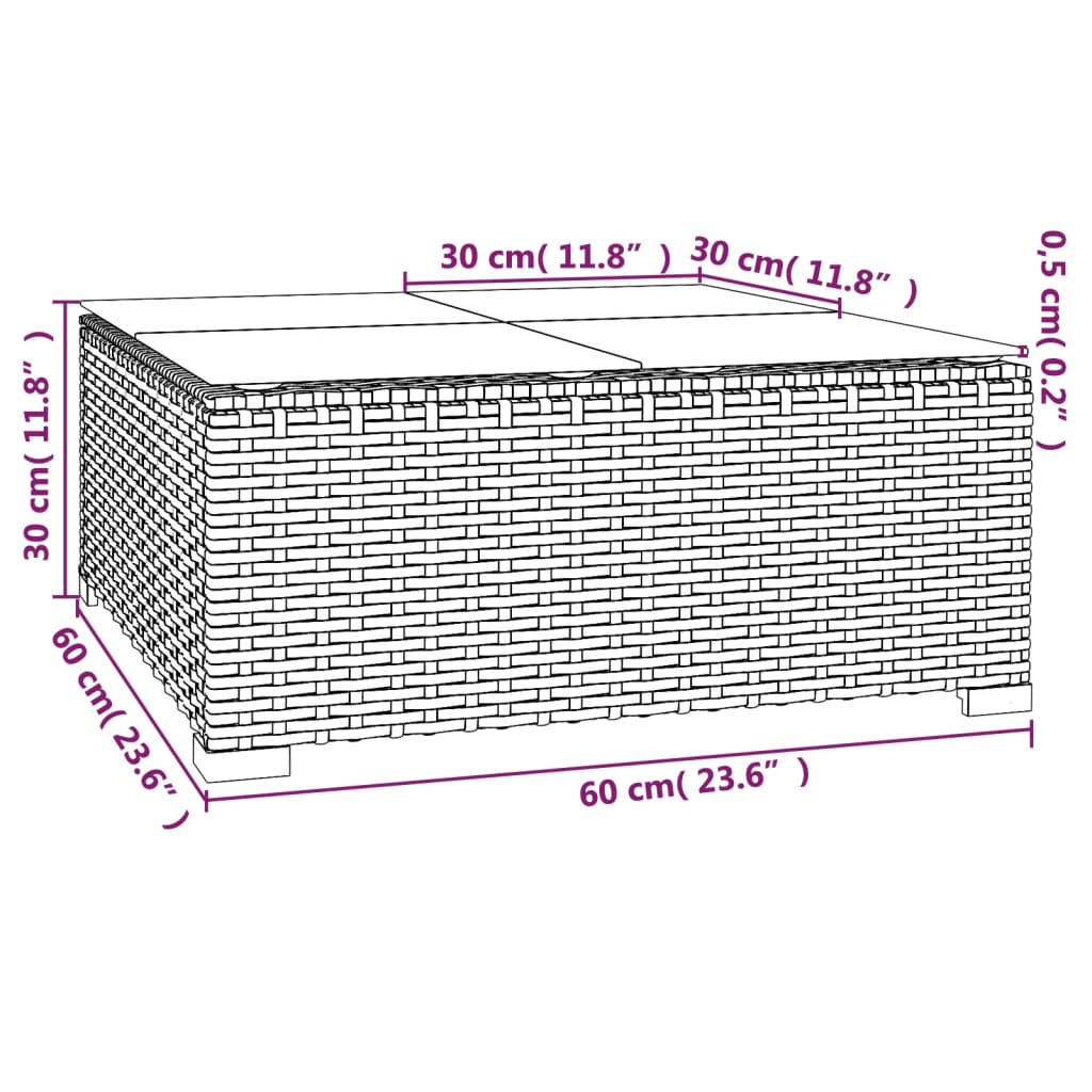 vidaXL 5-tlg. Garten-Lounge-Set mit Kissen Poly Rattan Grau