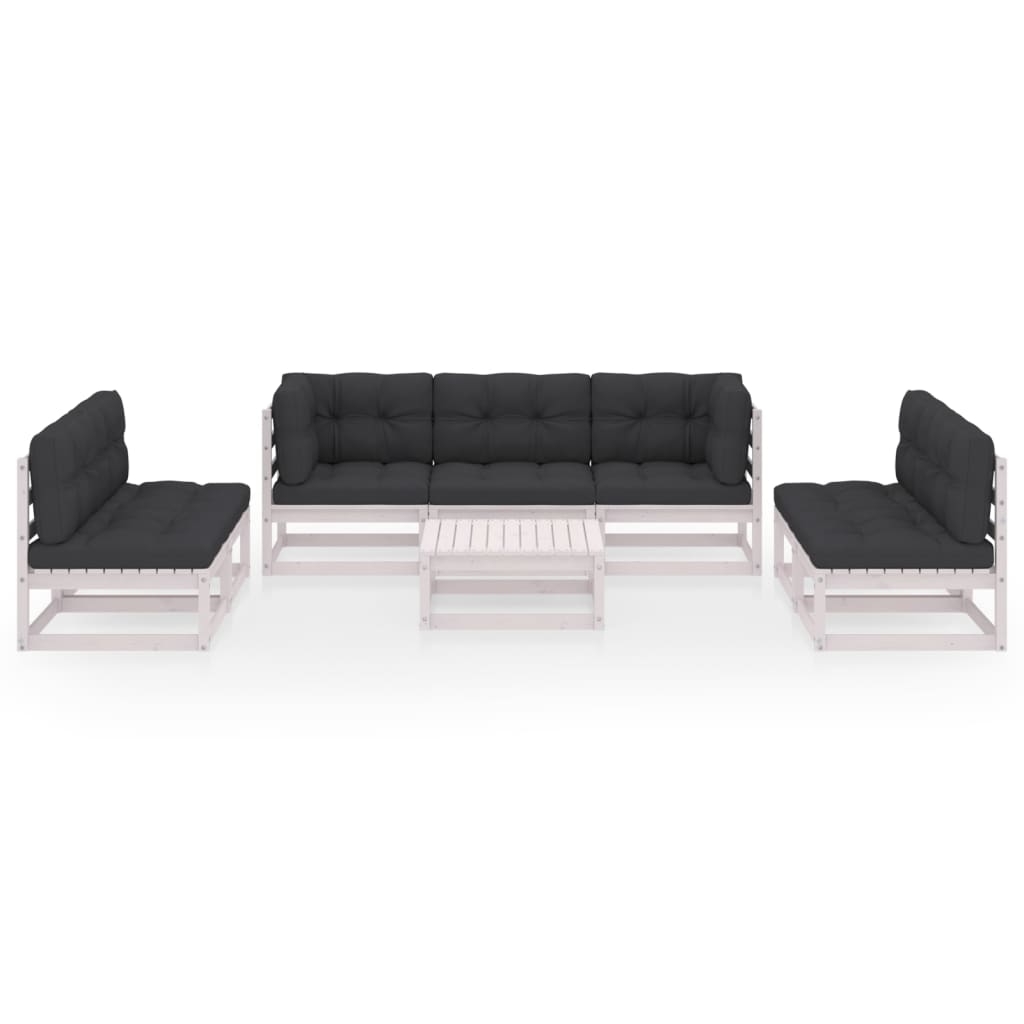 vidaXL 8-tlg. Garten-Lounge-Set mit Kissen Kiefer Massivholz