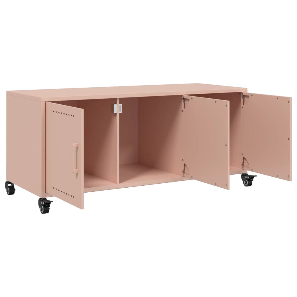 vidaXL TV-Schrank Rosa 100,5x39x43,5 cm Stahl