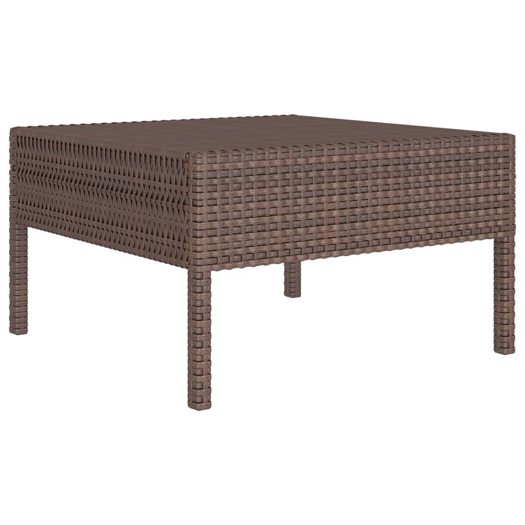 vidaXL 12-tlg. Garten-Lounge-Set mit Auflagen Poly Rattan Braun