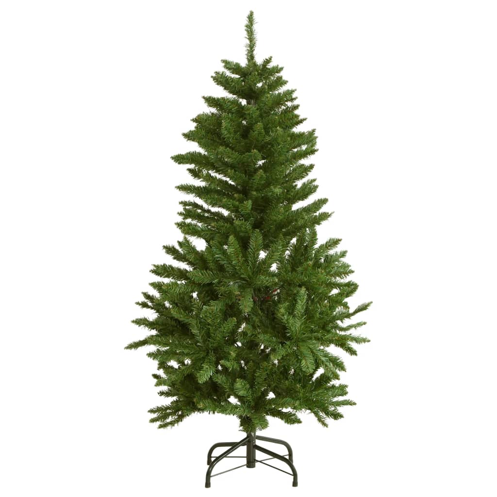 vidaXL Künstlicher Weihnachtsbaum Klappbar 150 LEDs & Kugeln 120 cm