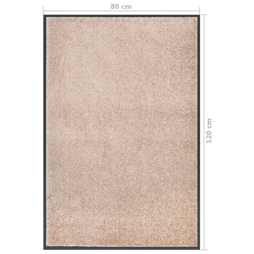 vidaXL Fußmatte Beige 80x120 cm