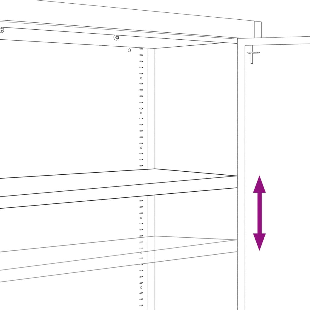 vidaXL Aktenschrank Weiß 90x40x180 cm Stahl