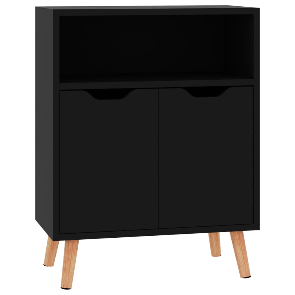 vidaXL Sideboard Hochglanz-Schwarz 60x30x72 cm Holzwerkstoff