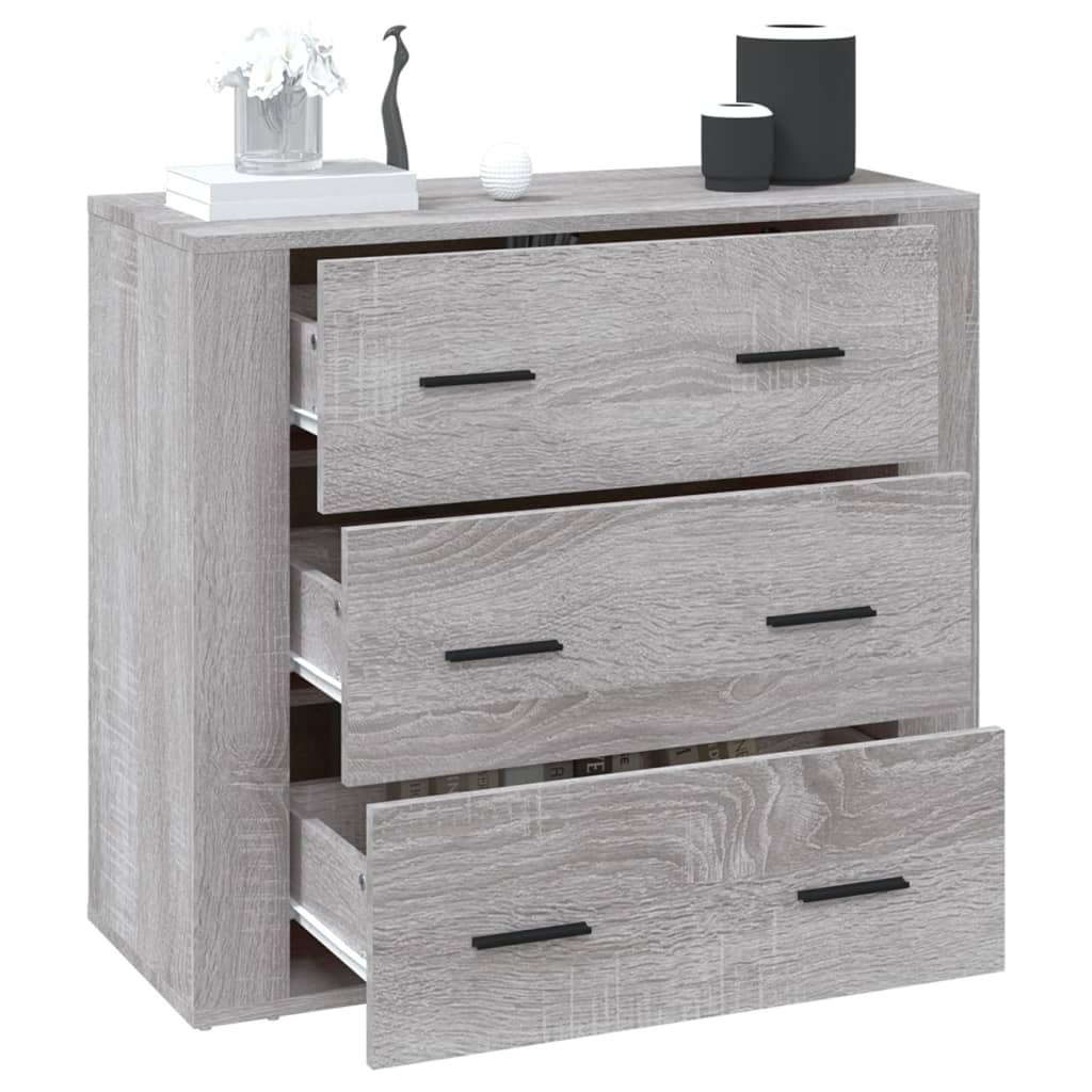 vidaXL Sideboard Grau Sonoma 80x33x70 cm Holzwerkstoff