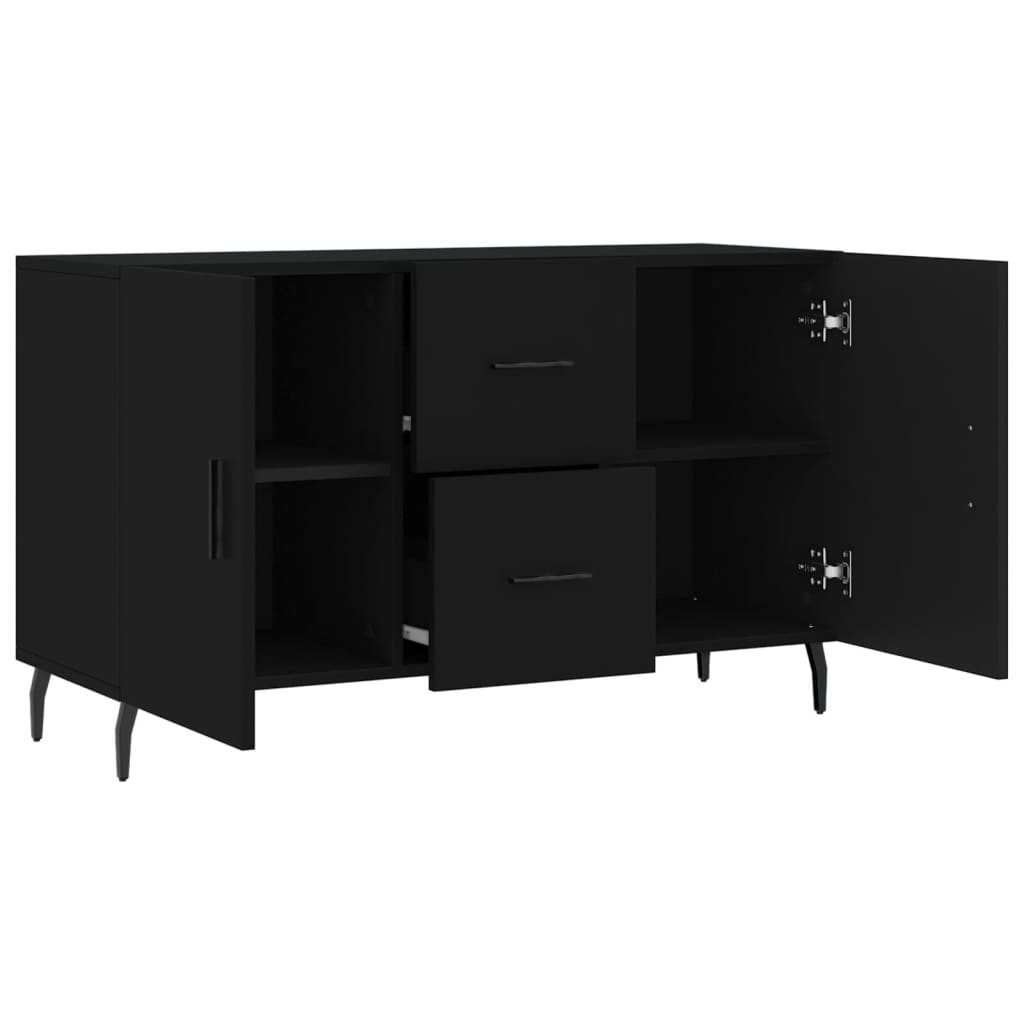 vidaXL Sideboard Schwarz 100x36x60 cm Holzwerkstoff