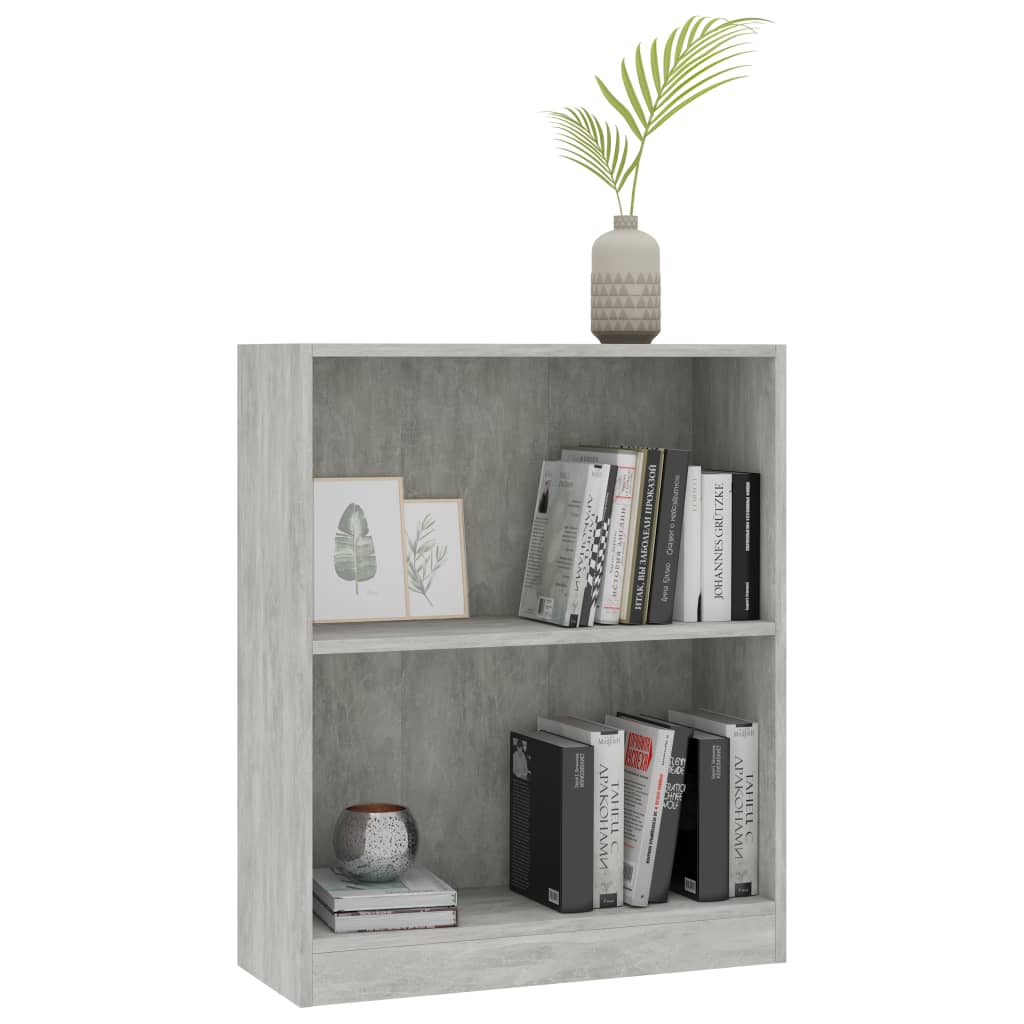 vidaXL Bücherregal Betongrau 60x24x76 cm Holzwerkstoff