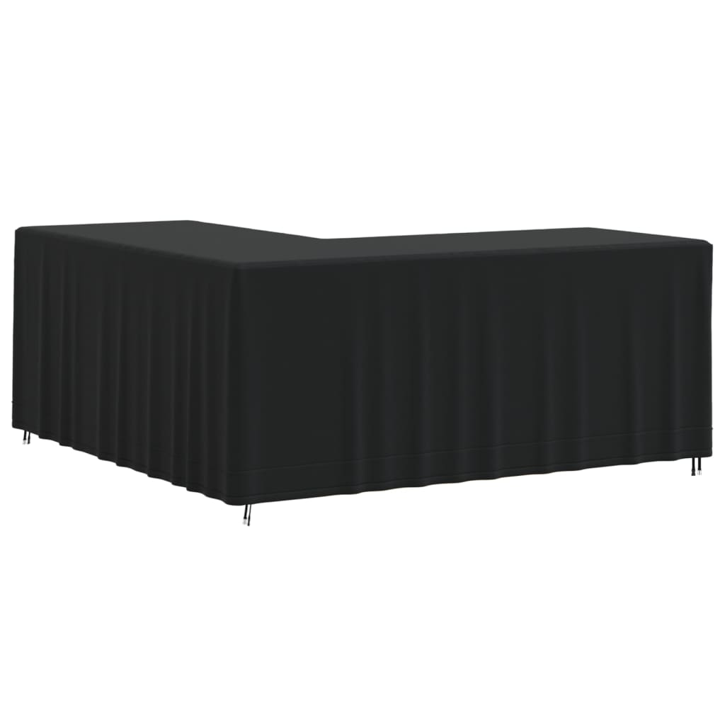 vidaXL Gartensofa-Abdeckung L-Form Schwarz 215x215x80 cm 420D Oxford