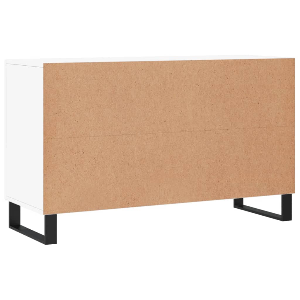 vidaXL Sideboard Hochglanz-Weiß 100x36x60 cm Holzwerkstoff