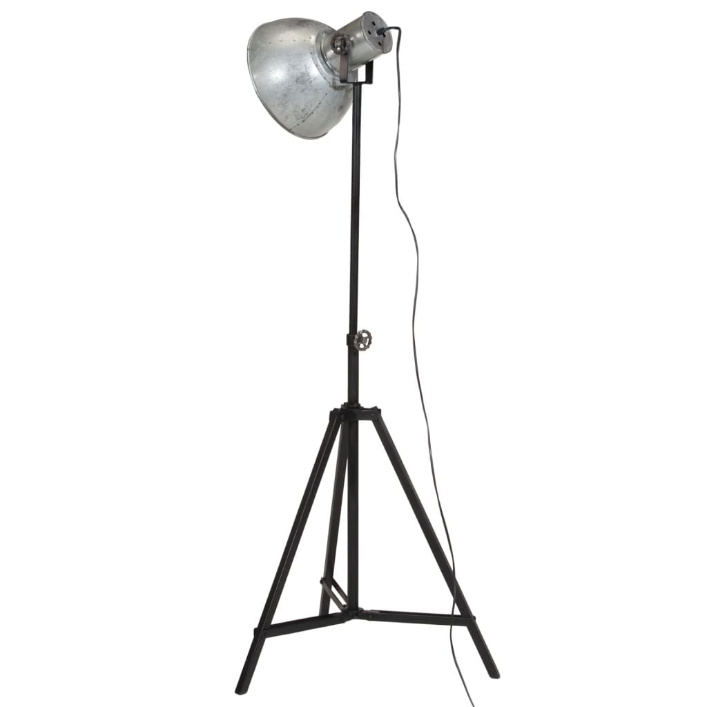 vidaXL Stehleuchte 25 W Vintage-Silber 61x61x90/150 cm E27