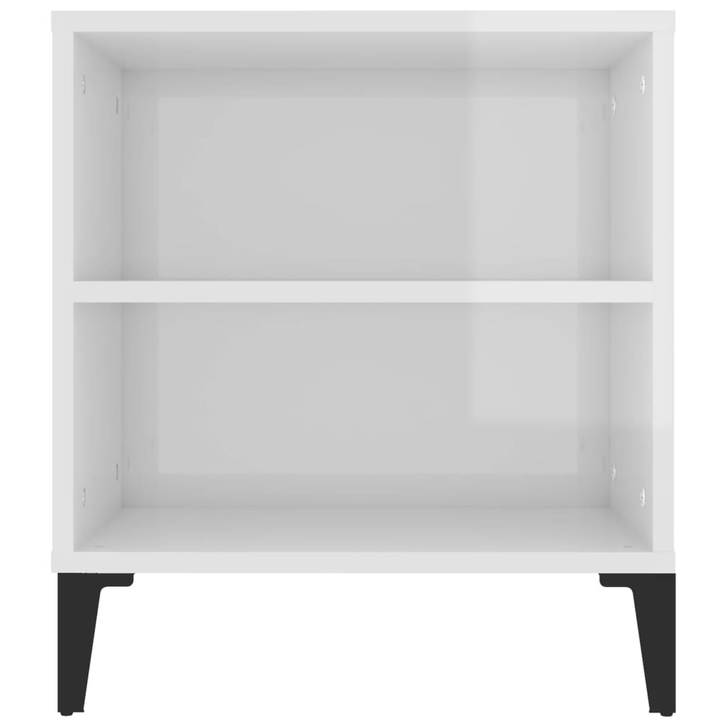 vidaXL TV-Schrank Hochglanz-Weiß 102x44,5x50 cm Holzwerkstoff