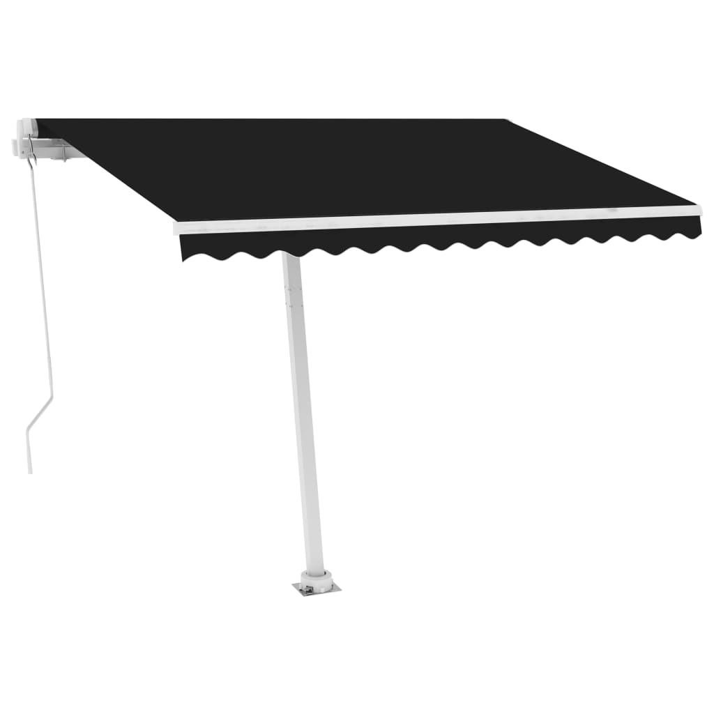 vidaXL Standmarkise Manuell Einziehbar 300x250 cm Anthrazit