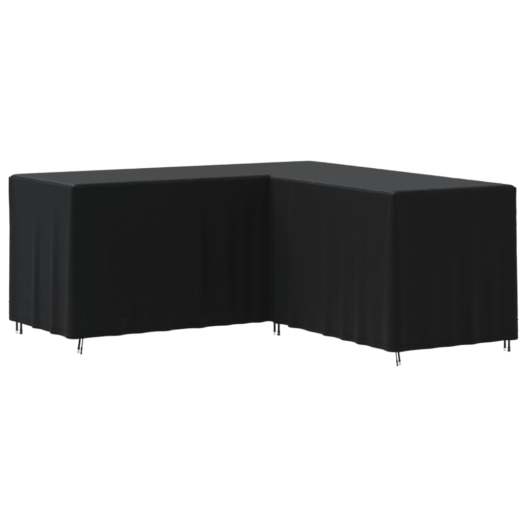 vidaXL Gartensofa-Abdeckung L-Form Schwarz 215x215x80 cm 420D Oxford