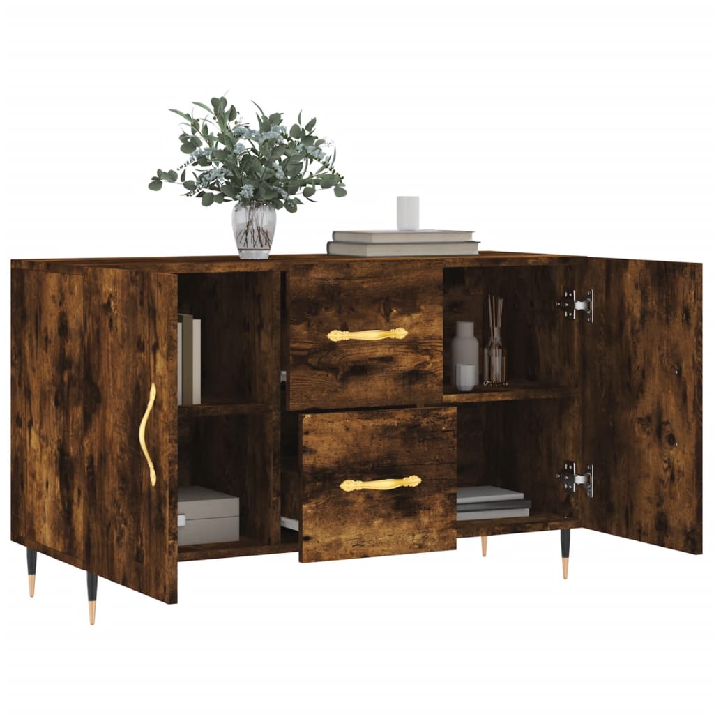 vidaXL Sideboard Räuchereiche 100x36x60 cm Holzwerkstoff