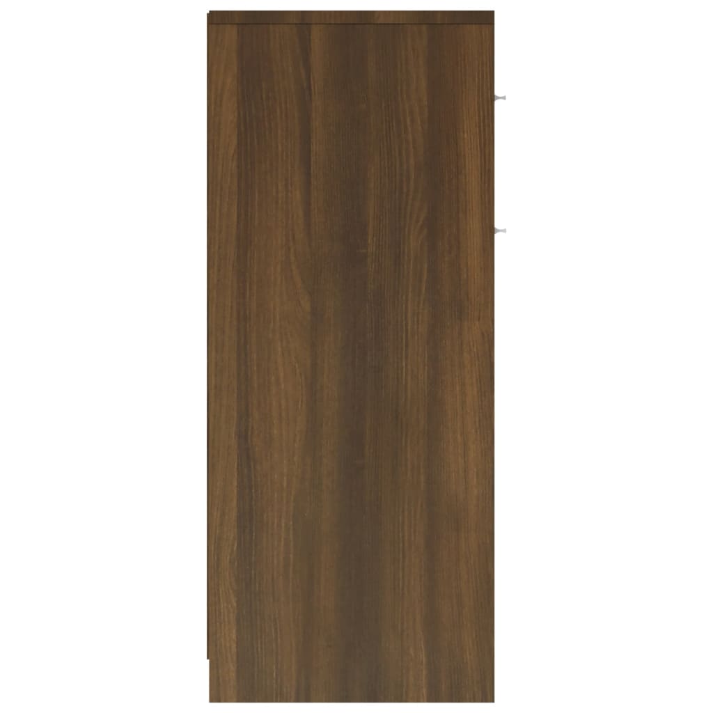 vidaXL Badezimmerschrank Braun Eichen-Optik 60x33x80 cm Holzwerkstoff