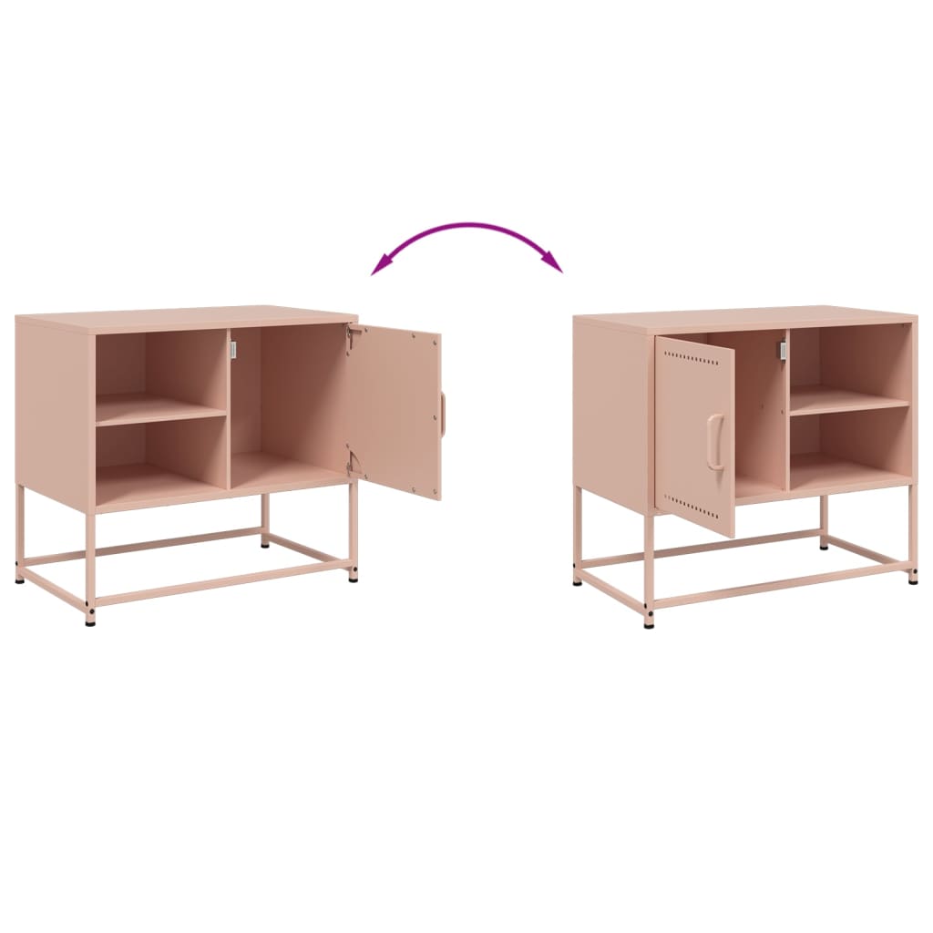 vidaXL TV-Schrank Rosa 68x39x60,5 cm Stahl