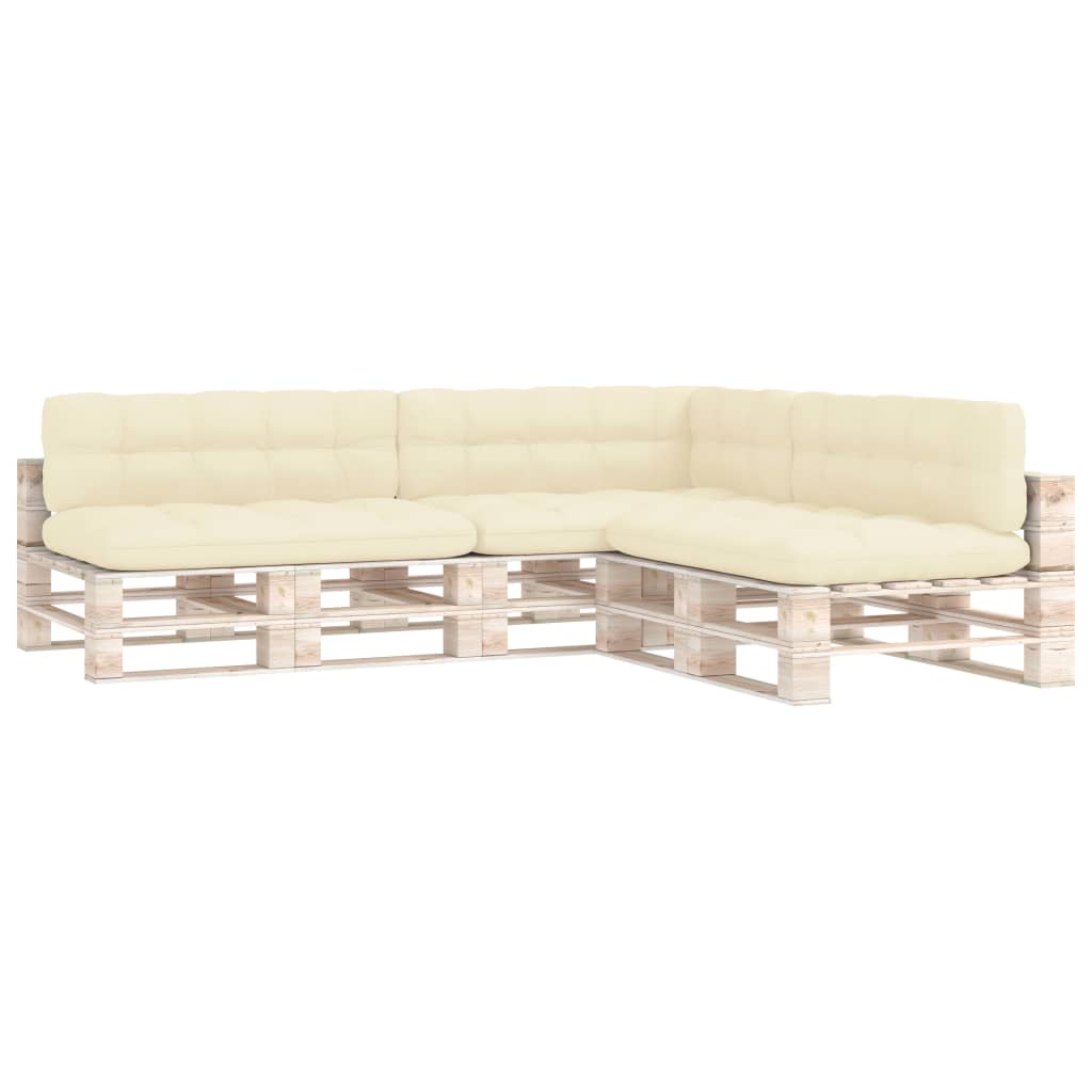 vidaXL Palettensofa-Auflagen 7 Stk. Creme