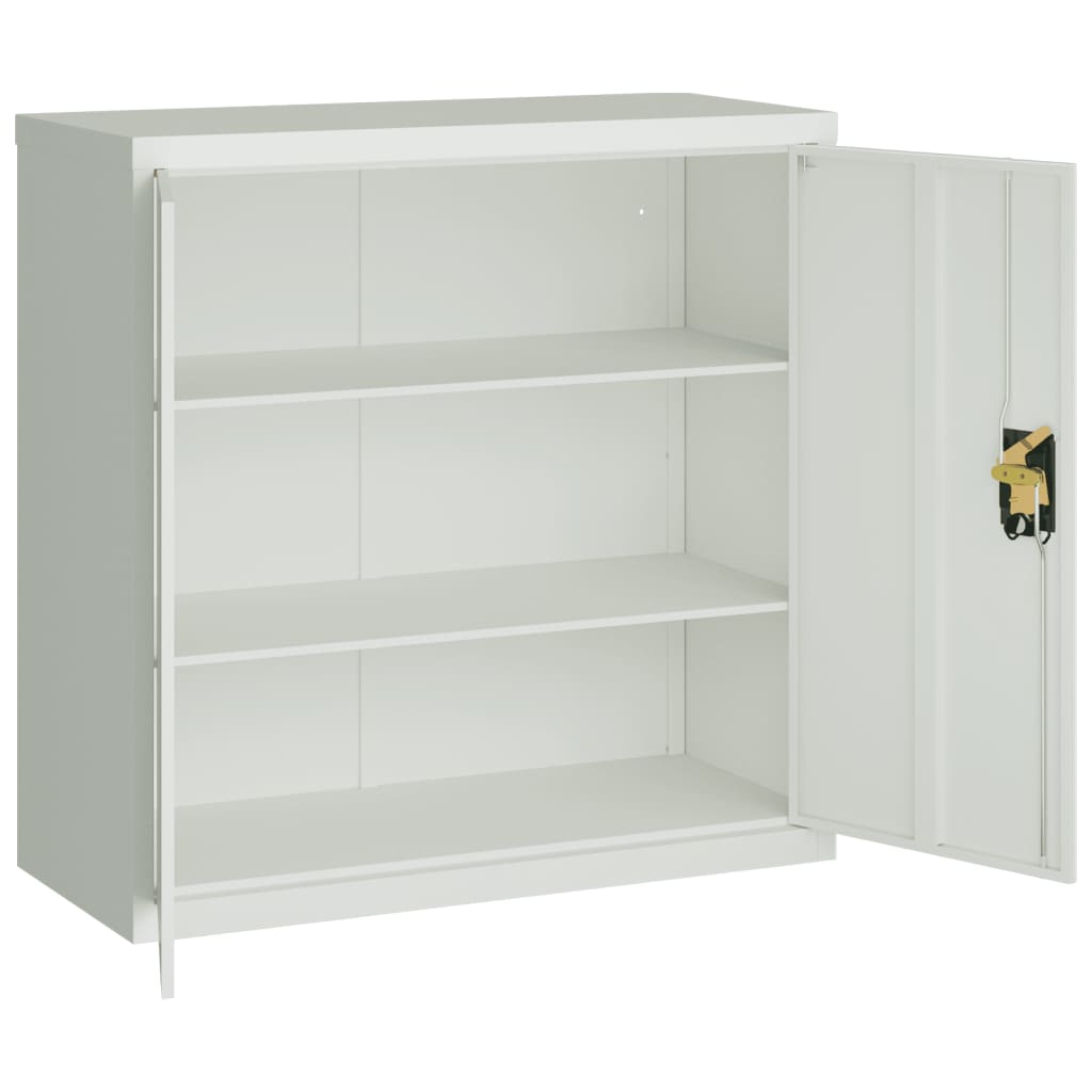 vidaXL Aktenschrank Hellgrau 90x40x130 cm Stahl