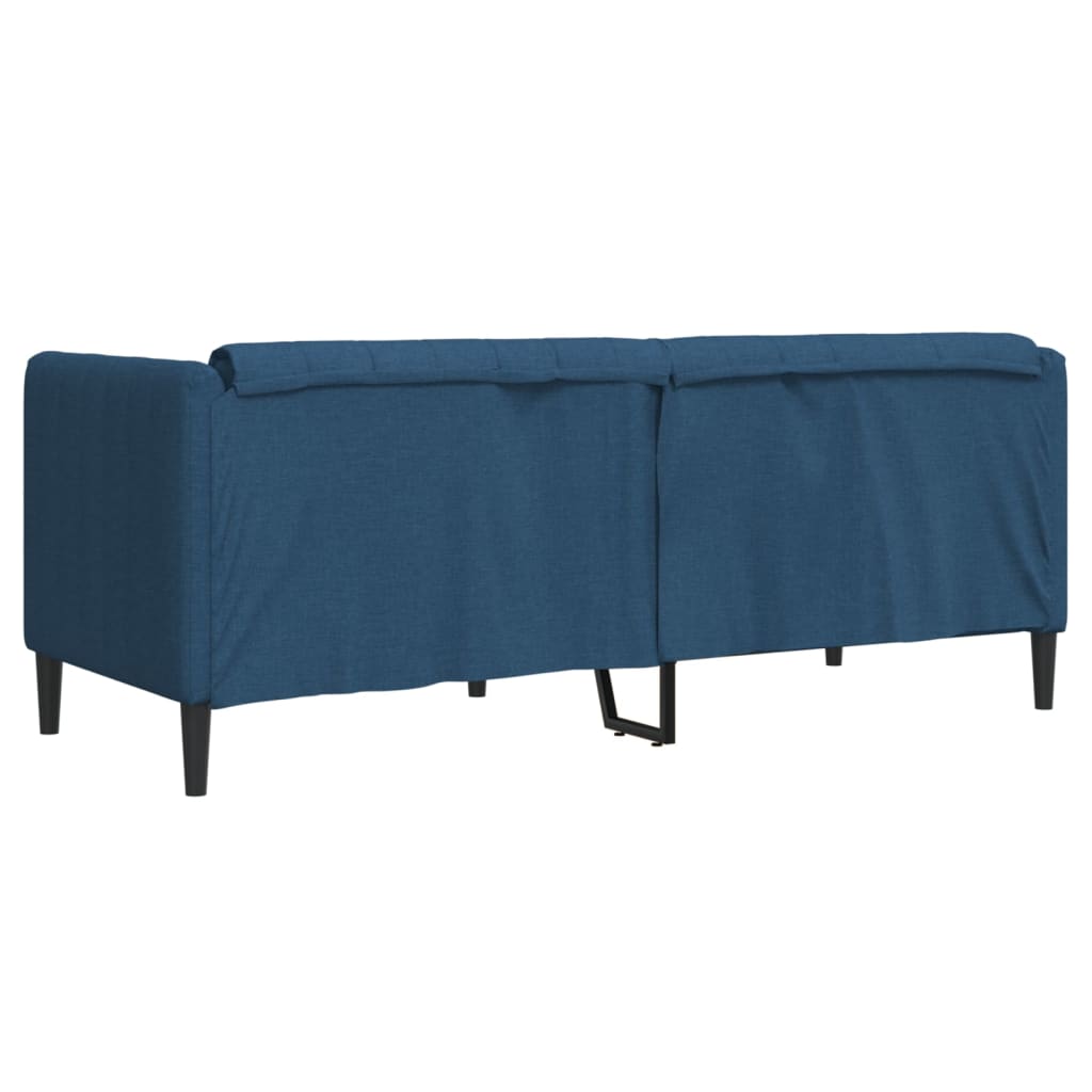 vidaXL Sofa 2-Sitzer Blau Stoff