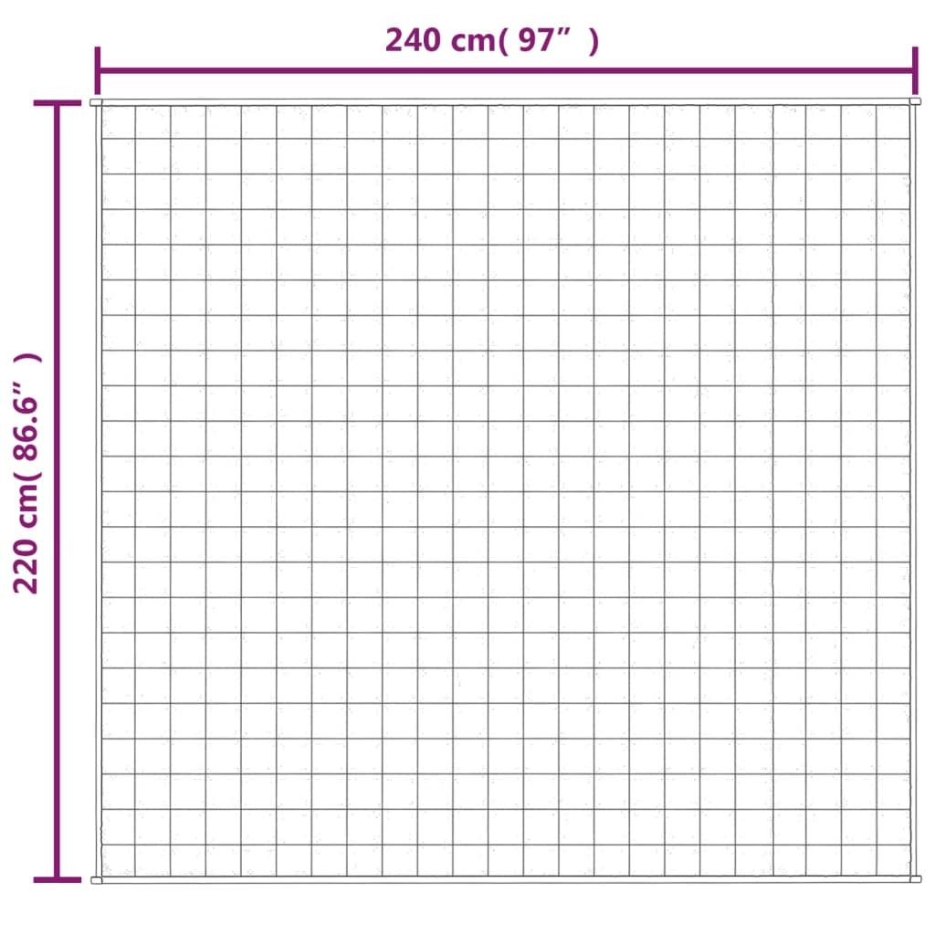 vidaXL Gewichtsdecke Hellcreme 220x240 cm 11 kg Stoff