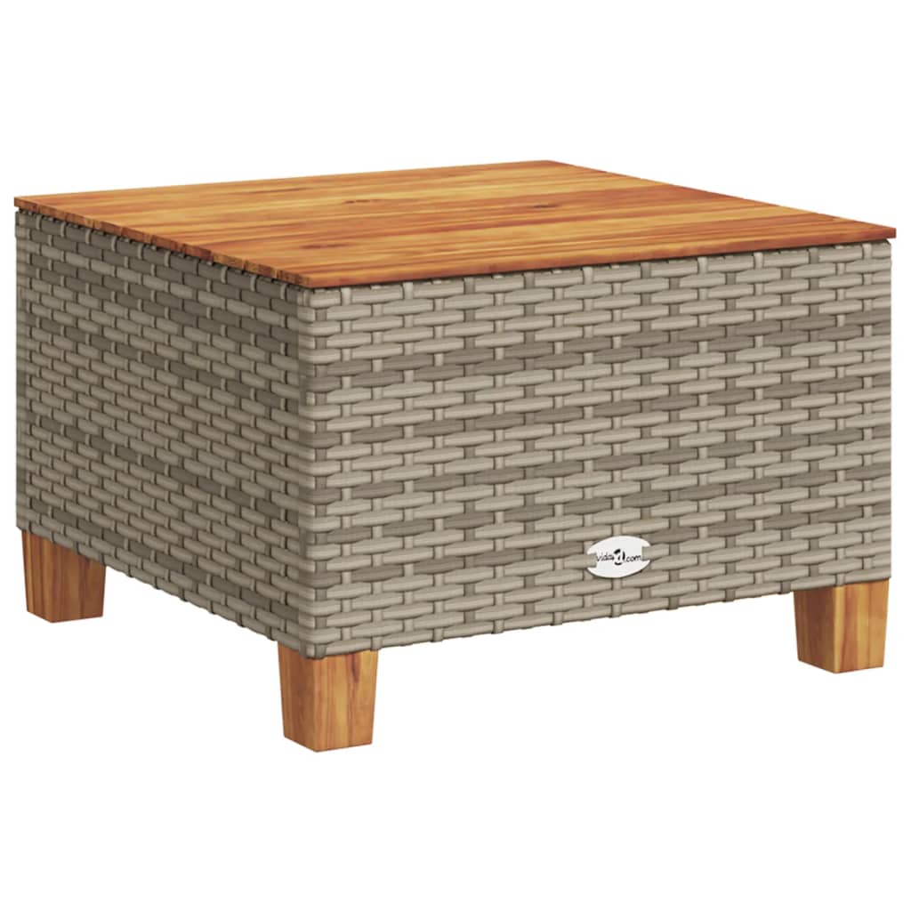 vidaXL 7-tlg. Garten-Sofagarnitur mit Kissen Grau Poly Rattan