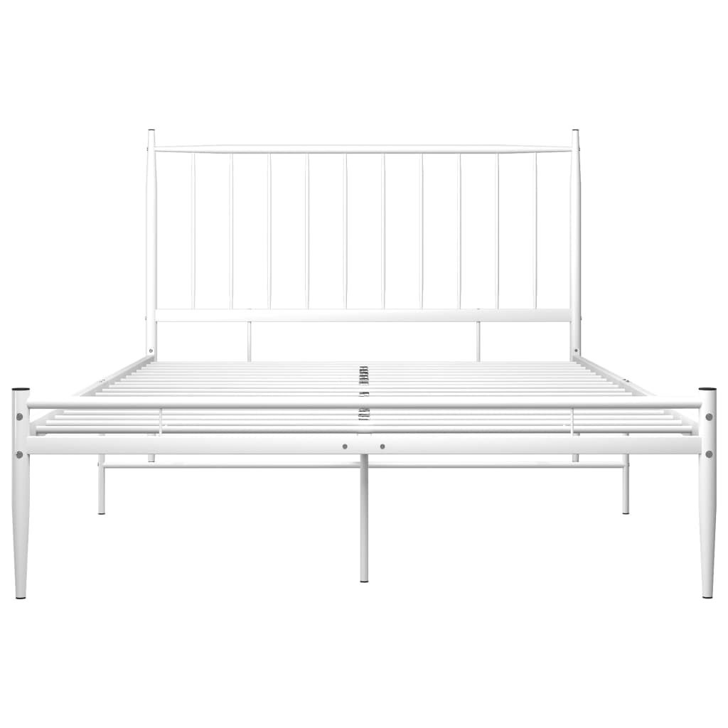 vidaXL Bett Weiß Metall 120x200 cm