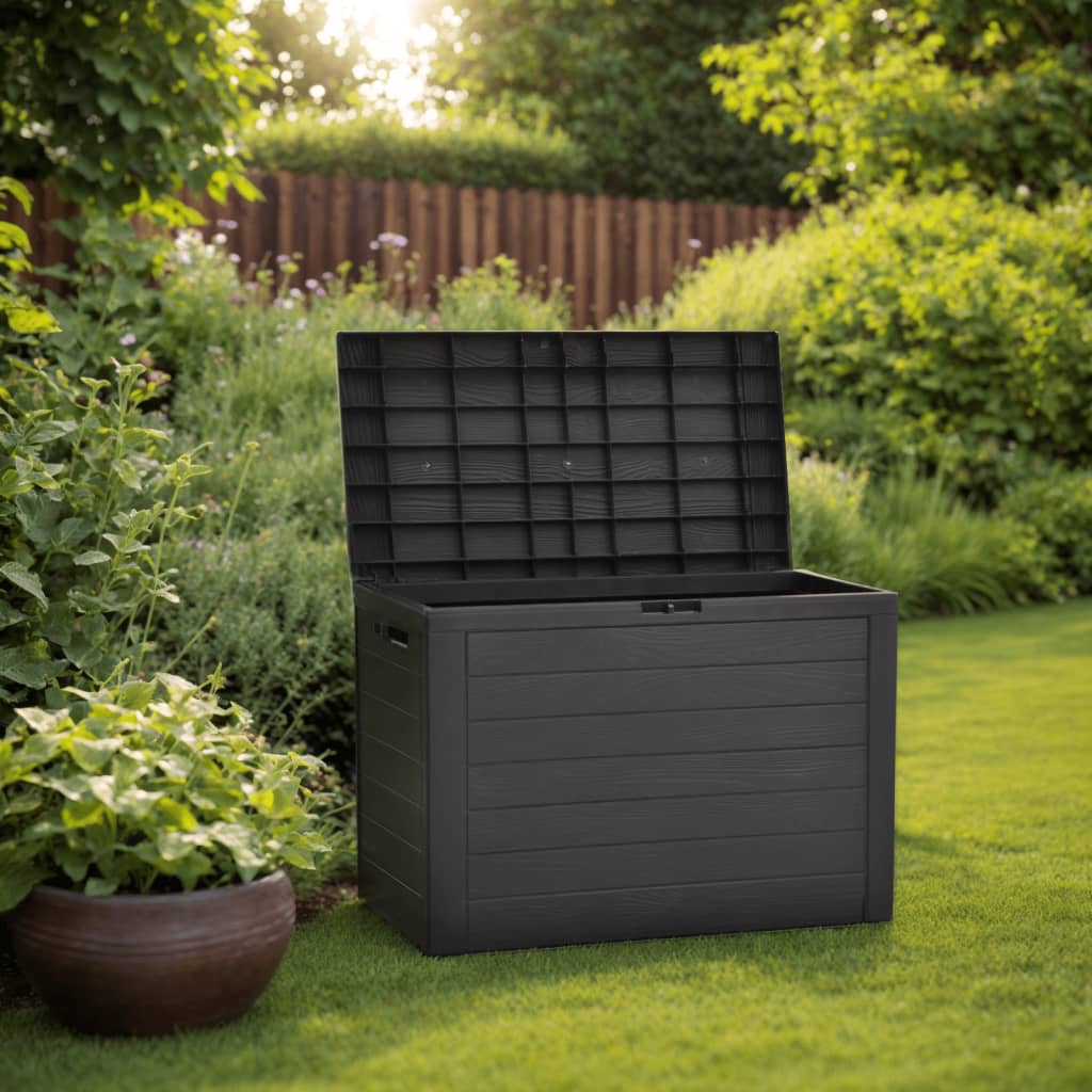 vidaXL Gartentruhe Anthrazit 78x44x55 cm