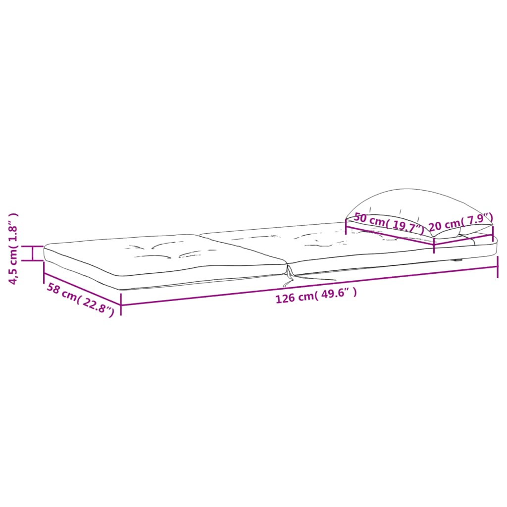 vidaXL Adirondack-Auflagen 2 Stk. Taupe Oxford-Gewebe