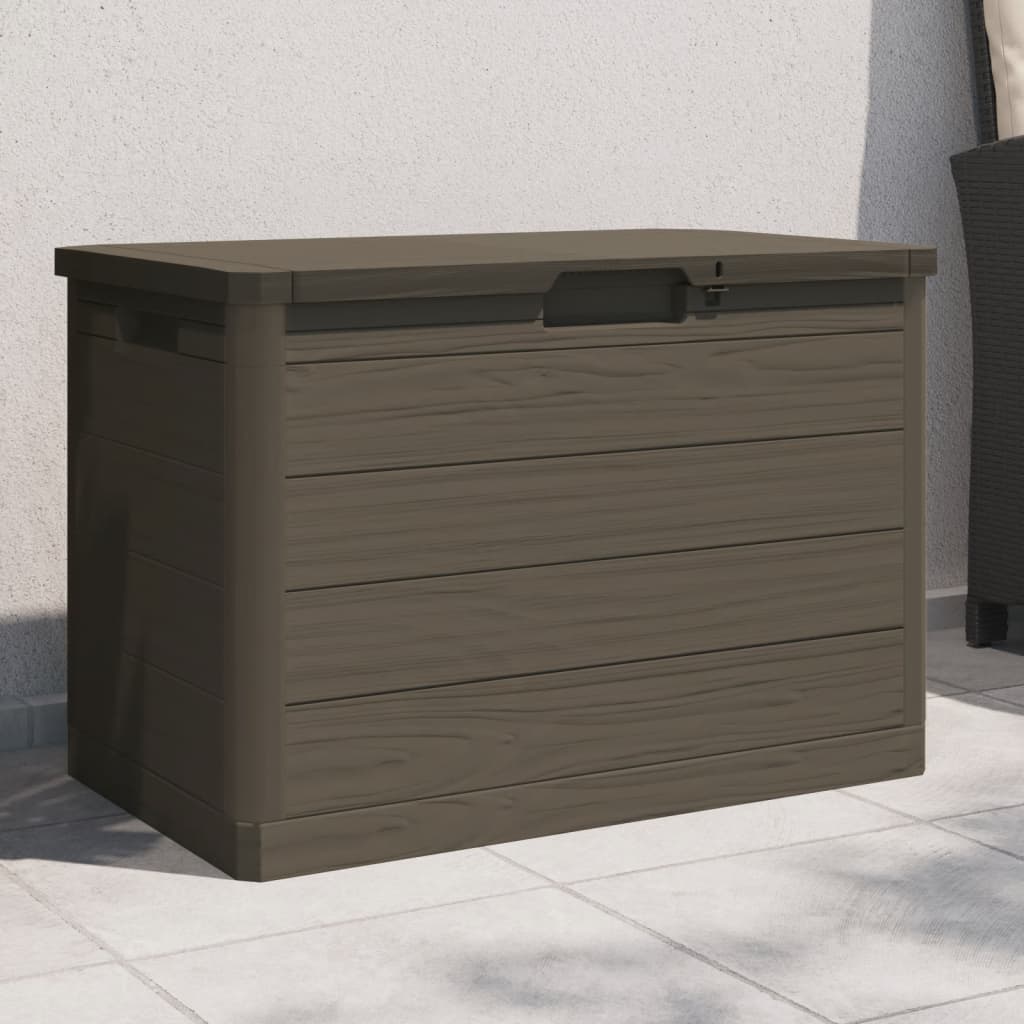 vidaXL Outdoor-Kissenbox Braun 77,5x44,5x53 cm Polypropylen