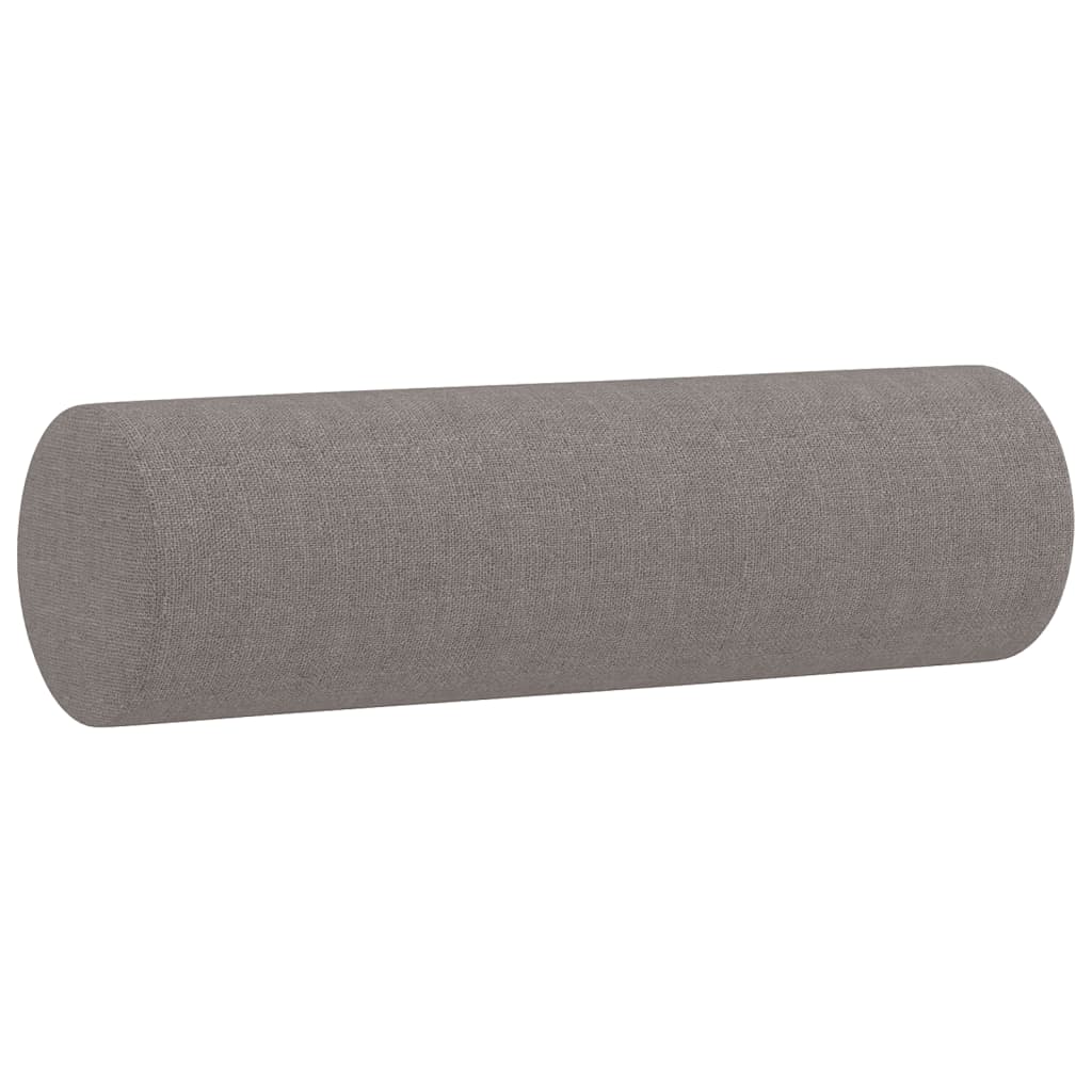 vidaXL 2-Sitzer-Sofa mit Zierkissen Taupe 120 cm Stoff