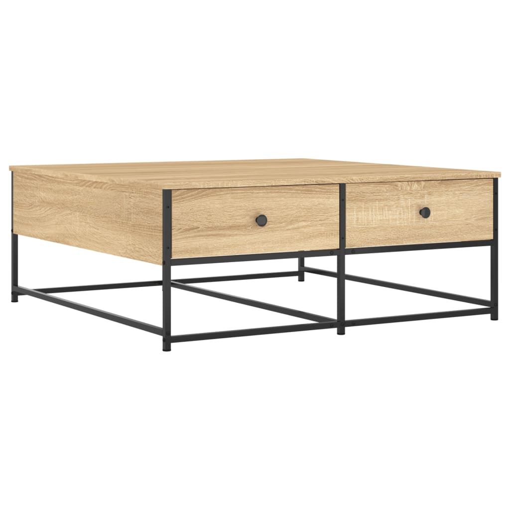 vidaXL Couchtisch Sonoma-Eiche 100x99x40 cm Holzwerkstoff