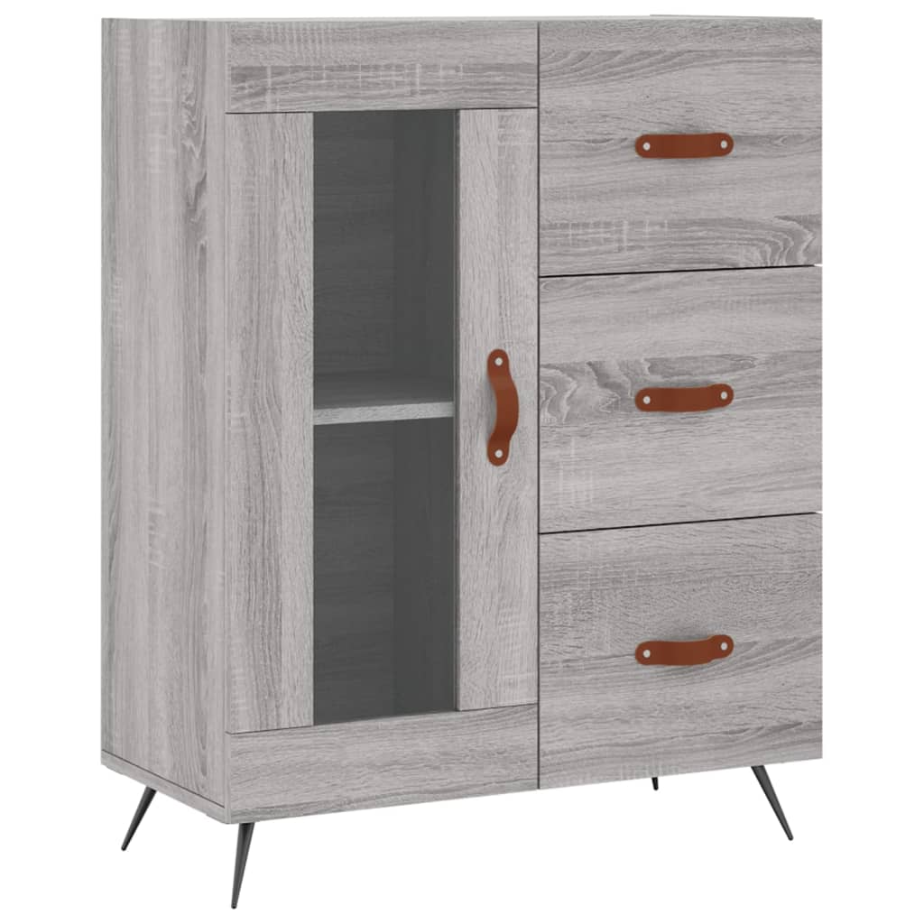 vidaXL Highboard Grau Sonoma 69,5x34x180 cm Holzwerkstoff