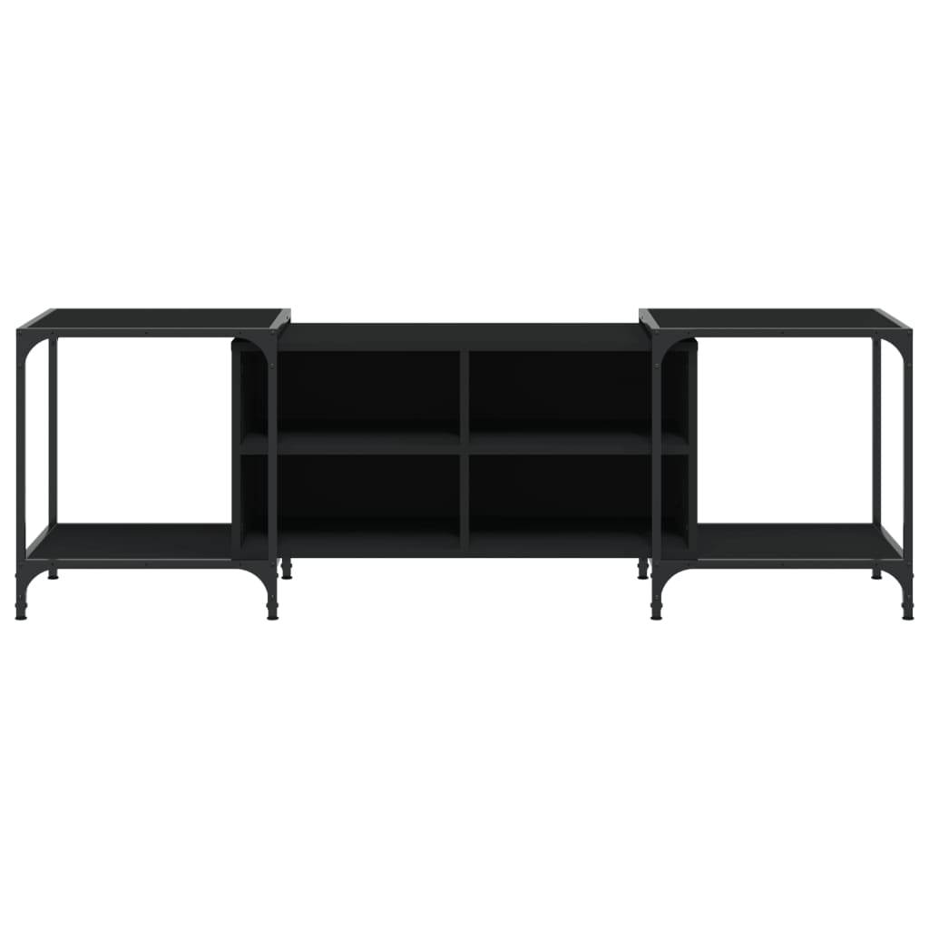 vidaXL TV-Schrank Schwarz 153x37x50 cm Holzwerkstoff