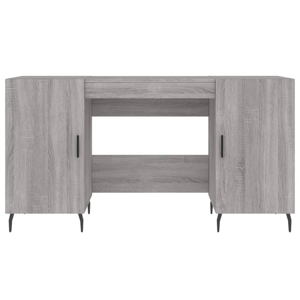 vidaXL Schreibtisch Grau Sonoma 140x50x75 cm Holzwerkstoff