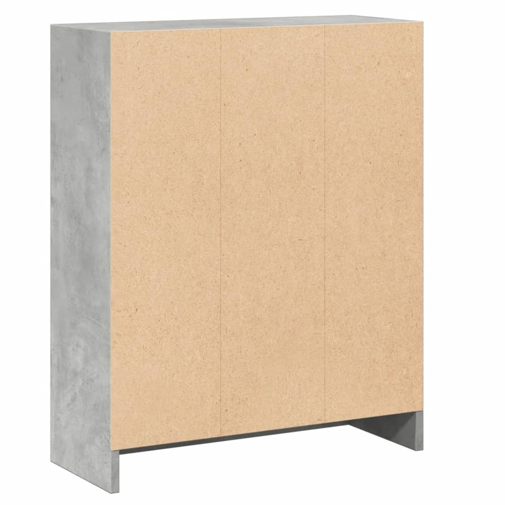 vidaXL Bücherregal Betongrau 60x24x76 cm Holzwerkstoff