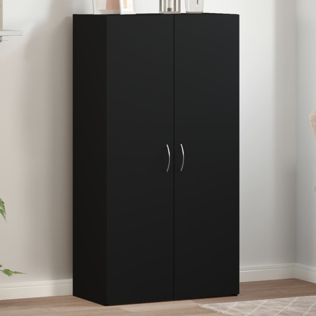 vidaXL Aktenschrank Schwarz 60x32x115 cm Holzwerkstoff