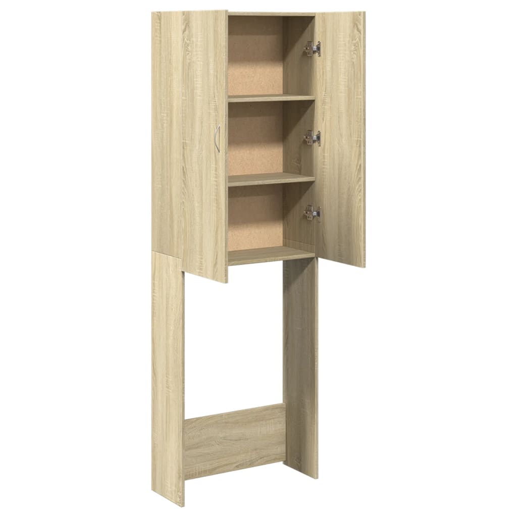 vidaXL Waschmaschinenschrank Sonoma-Eiche 64x25,5x190 cm