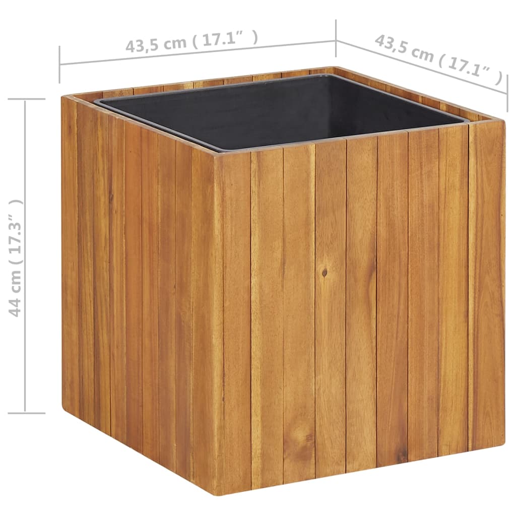 vidaXL Garten-Hochbeet 43,5 x 43,5 x 43,5 cm Massivholz Akazie