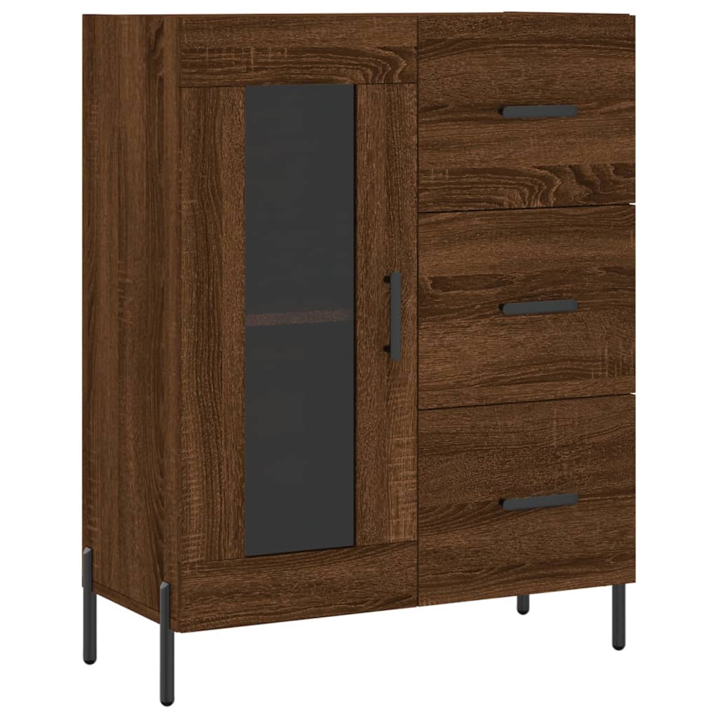 vidaXL Highboard Braun Eichen-Optik 69,5x34x180 cm Holzwerkstoff