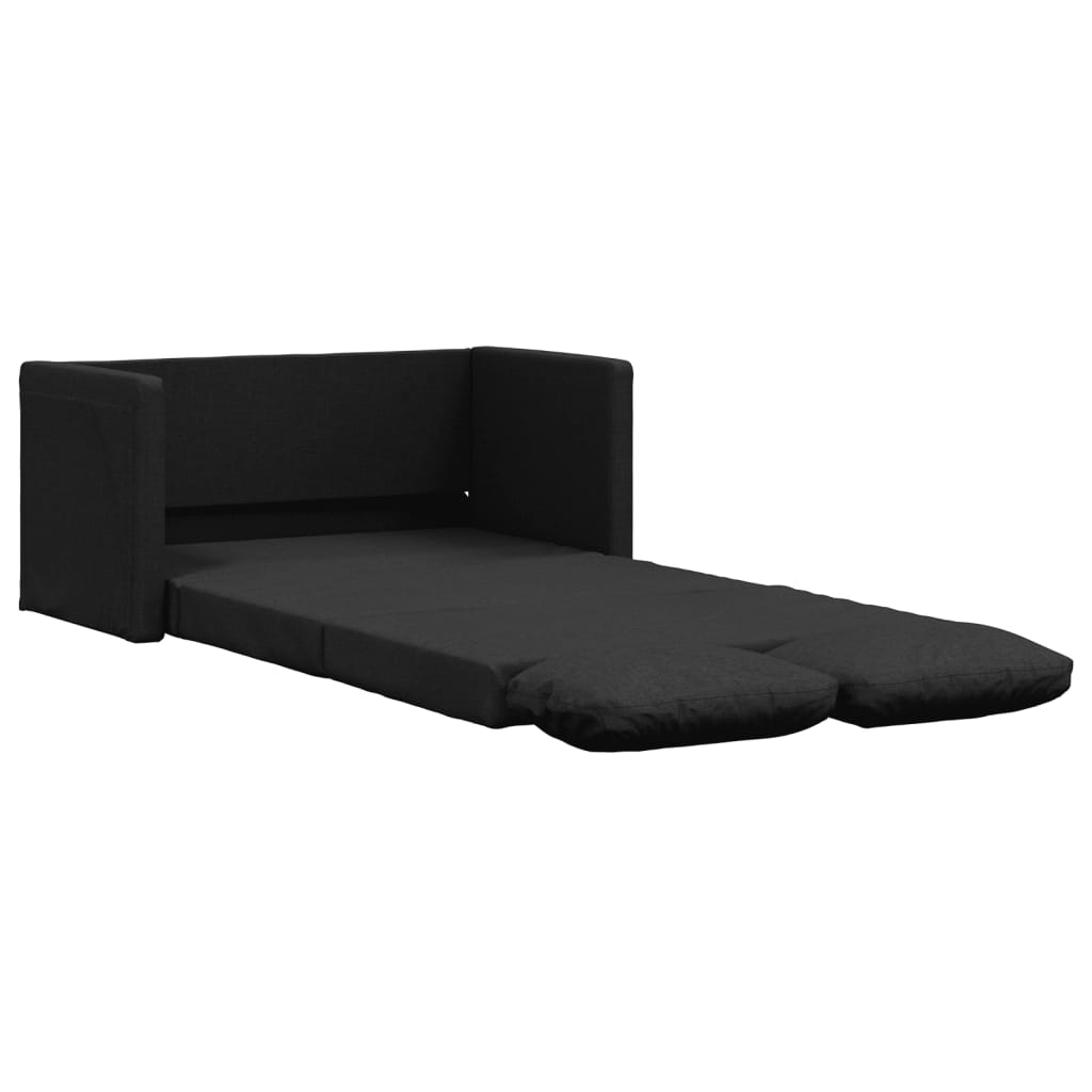 vidaXL Bodensofa mit Schlaffunktion Schwarz 112x174x55 cm Stoff