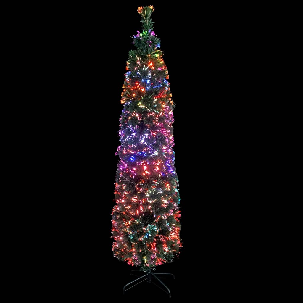 vidaXL Künstlicher Weihnachtsbaum Schlank mit Ständer 150 cm Glasfaser