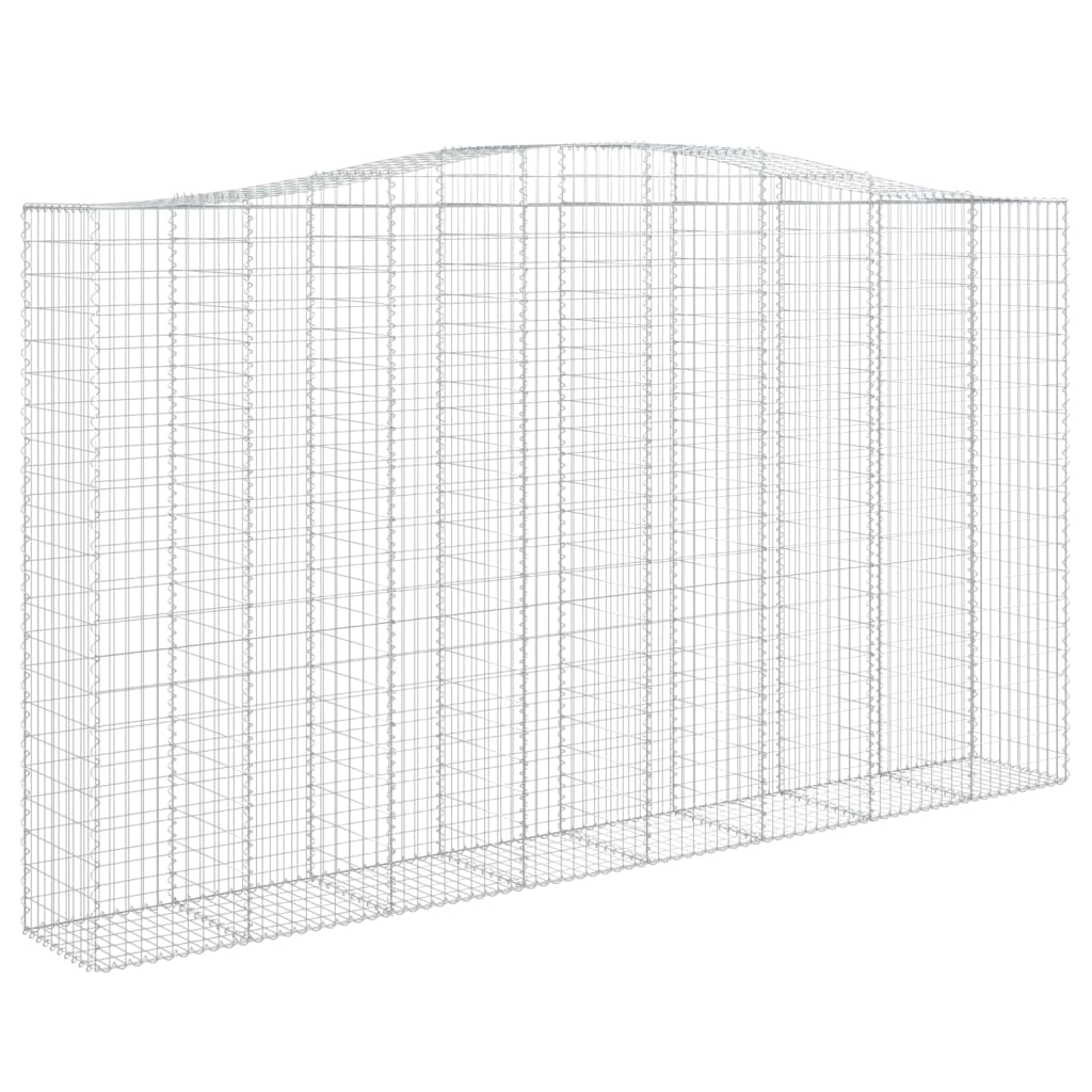 vidaXL Gabionen mit Hochbogen 6 Stk. 400x50x220/240cm Verzinktes Eisen