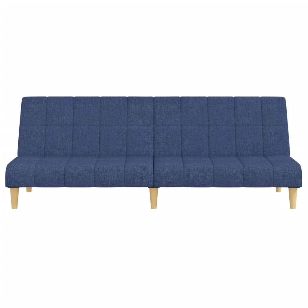 vidaXL Schlafsofa 2-Sitzer Blau Stoff